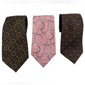 Sturbridge 100% Silk Ties - XL Length Set Of 3 - 1 New Never Worn & 2 EUC